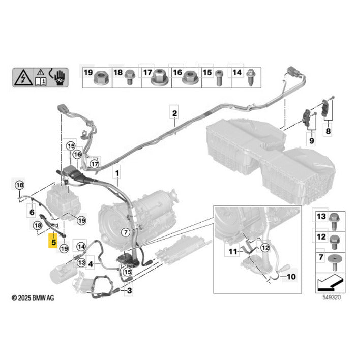 Cabo Polo Positivo Bateria BMW X5 2019 2020 2021 2022 2023