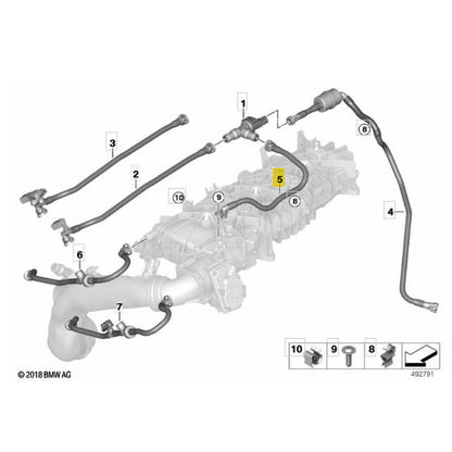 Mangueira Respiro Ar Admissão BMW X5 B58 2020 2021 2022 2023