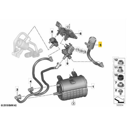 Tubo Filtro Combustivel BMW X5 B58 2021 2022 2023 Ventilação