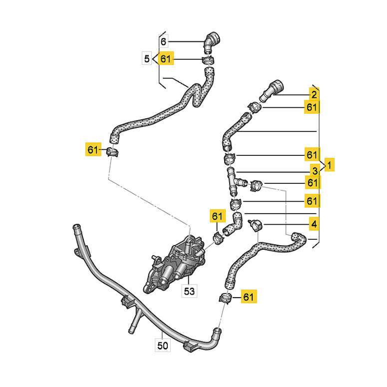Mangueira Água Bomba VW Golf 1.4 TSI 2014 2015 2019 Motor