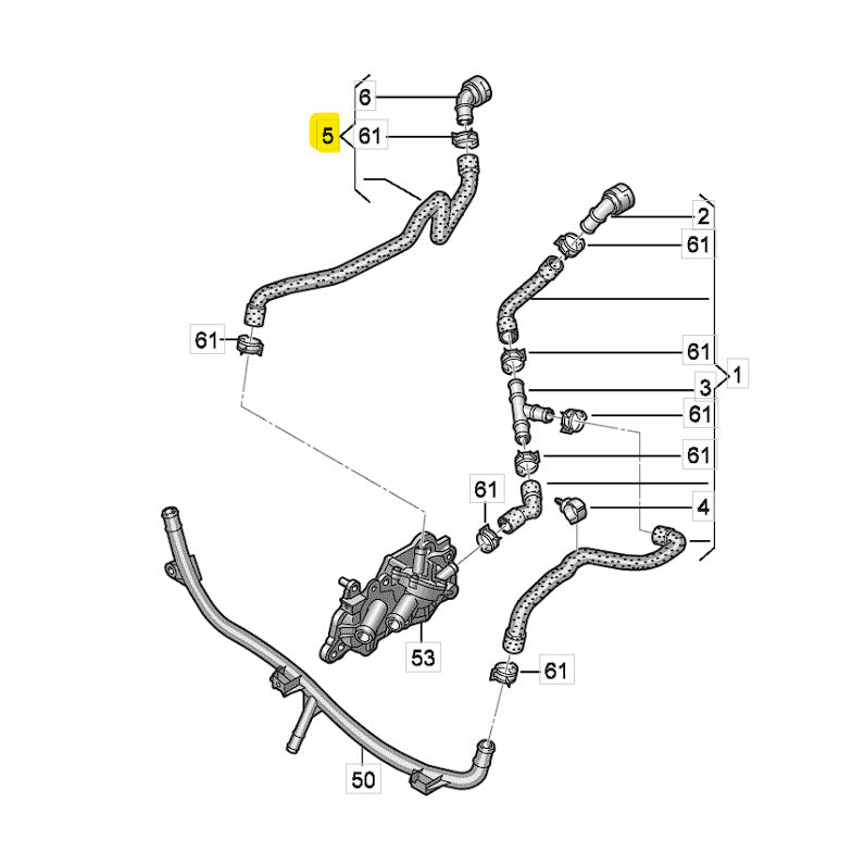 Mangueira Água Bomba VW Golf 1.4 TSI 2014 2015 2019 Motor