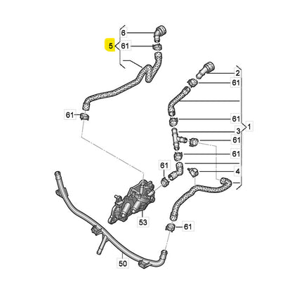 Mangueira Água Bomba VW Golf 1.4 TSI 2014 2015 2019 Motor