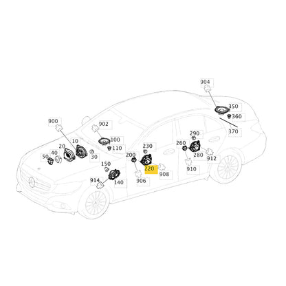 Alto Falante Mercedes C GLC 43 2015 2017 2018 Porta Dianteira