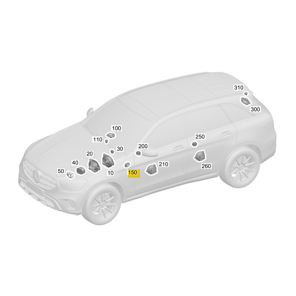 Alto Falante Mercedes GLC 250 2016 2017 2018 2019 Painel Sinal