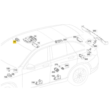 LED Cortesia Forro Teto Mercedes GLC 250 2016 2017 2018 2019