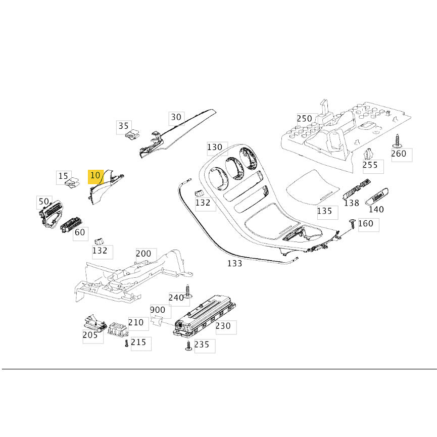 Friso Painel Mercedes GLC 250 2016 2017 2018 2019 Esquerdo
