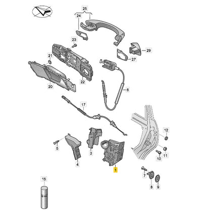 Fechadura Trava VW Golf 2015 2016 2017 2018 Traseiro Direito