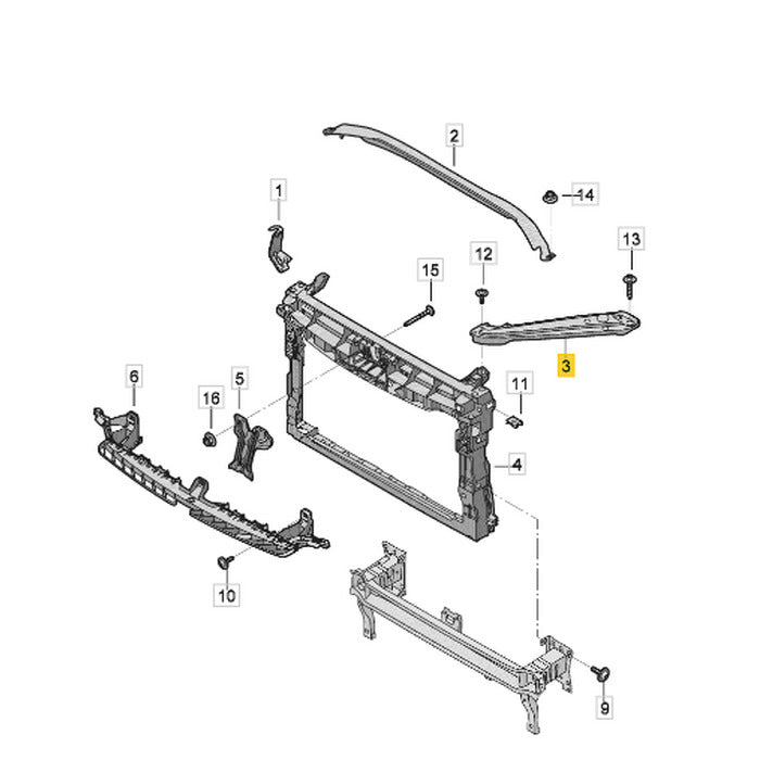Guia Suporte Farol VW Jetta TSI 2018 2019 Dianteiro Esquerdo