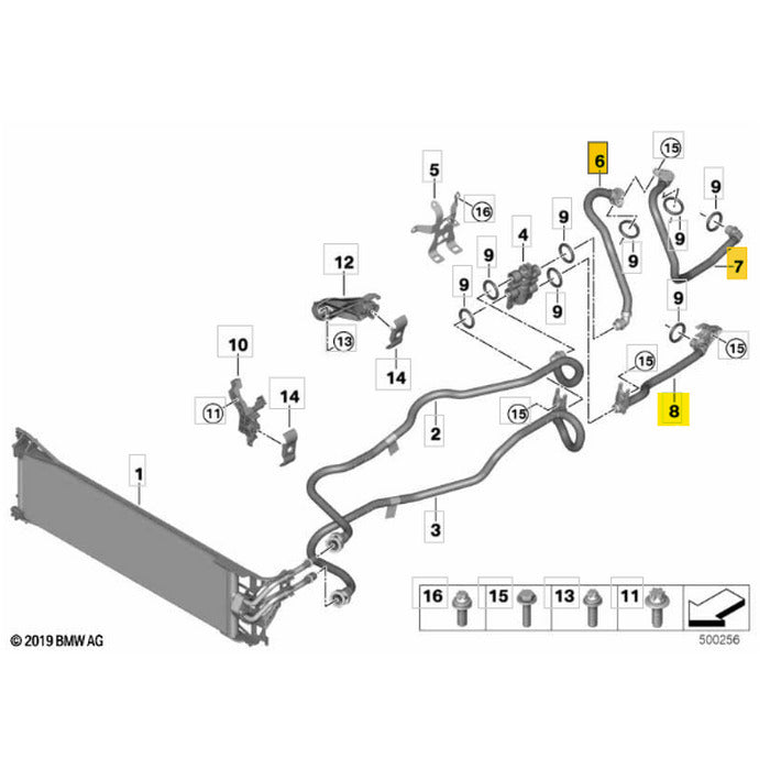 Mangueira Resfriador Óleo BMW X5 B58 2021 2022 2023 Câmbio