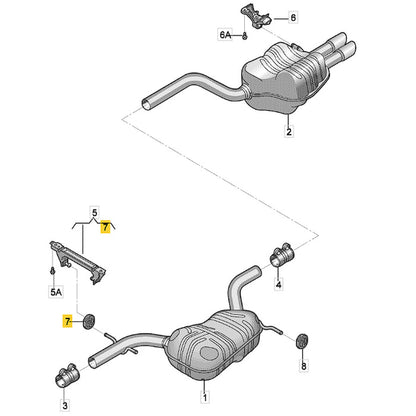 Coxim Suporte Escape VW Jetta 1.4 TSI 2016 2018 Kit 3 Peças
