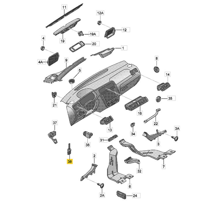 Sensor Temperatura VW Jetta 1.4 TSI 2016 2017 2018 Interno