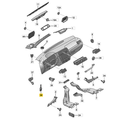 Sensor Temperatura VW Jetta 1.4 TSI 2016 2017 2018 Interno