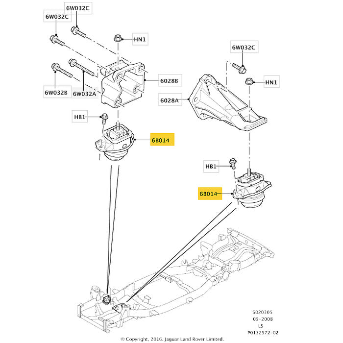 Coxim Hidráulico Motor Land Discovery 3 4 2.7 V6 2006 2011