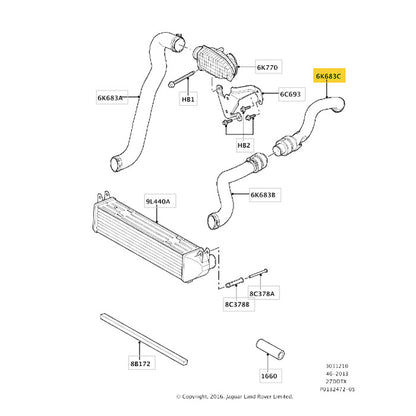 Mangueira Intercooler Land Discovery 3 2.7 2006 2011 Esquerdo