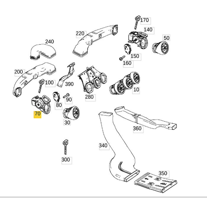 Motor Difusor Ar Painel Mercedes C250 C180 2015 2018 Esquerdo