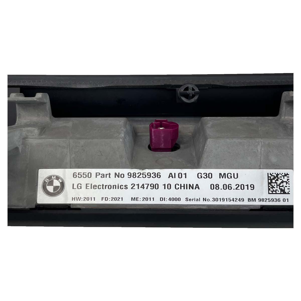 Tela Central Multimidia BMW 530e G30 2019 2020 2021 2022