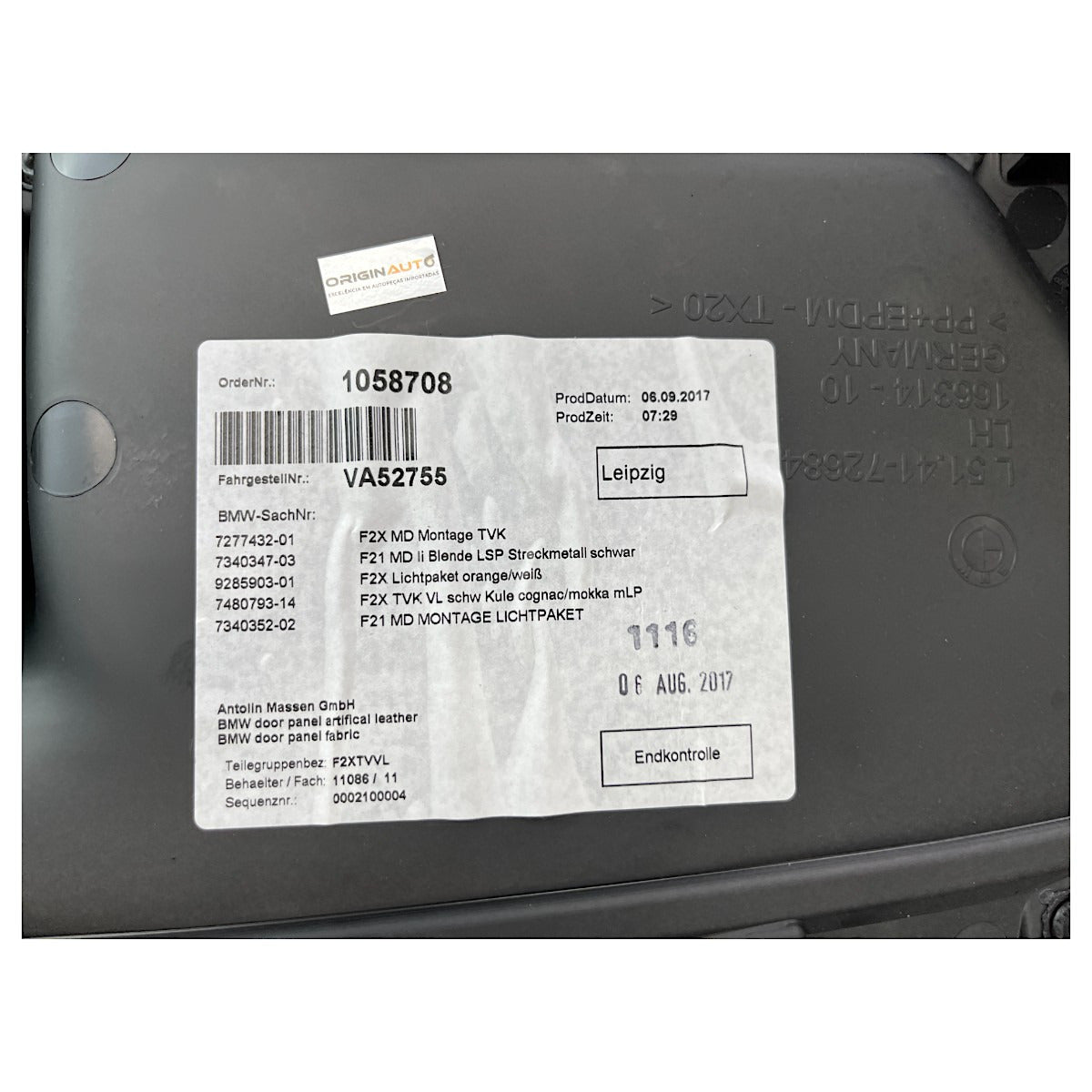 Forro Porta BMW M240i F22 2017 2018 Dianteiro Esquerdo