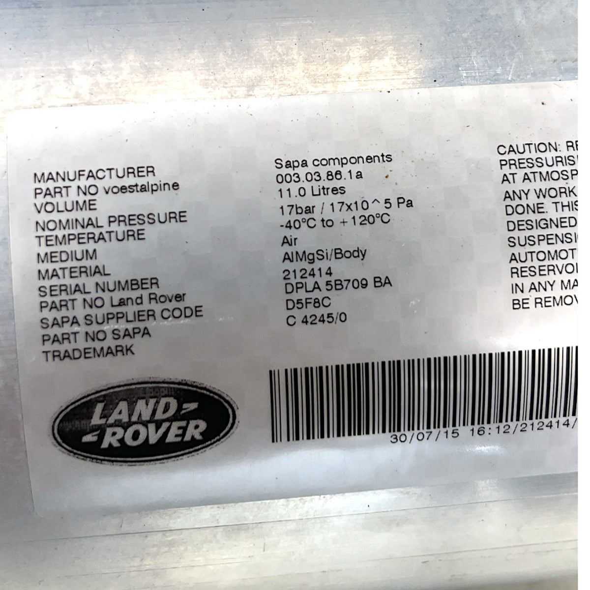 Torre Telescópio Range Rover Sport HSE 2016 Dianteira Direita