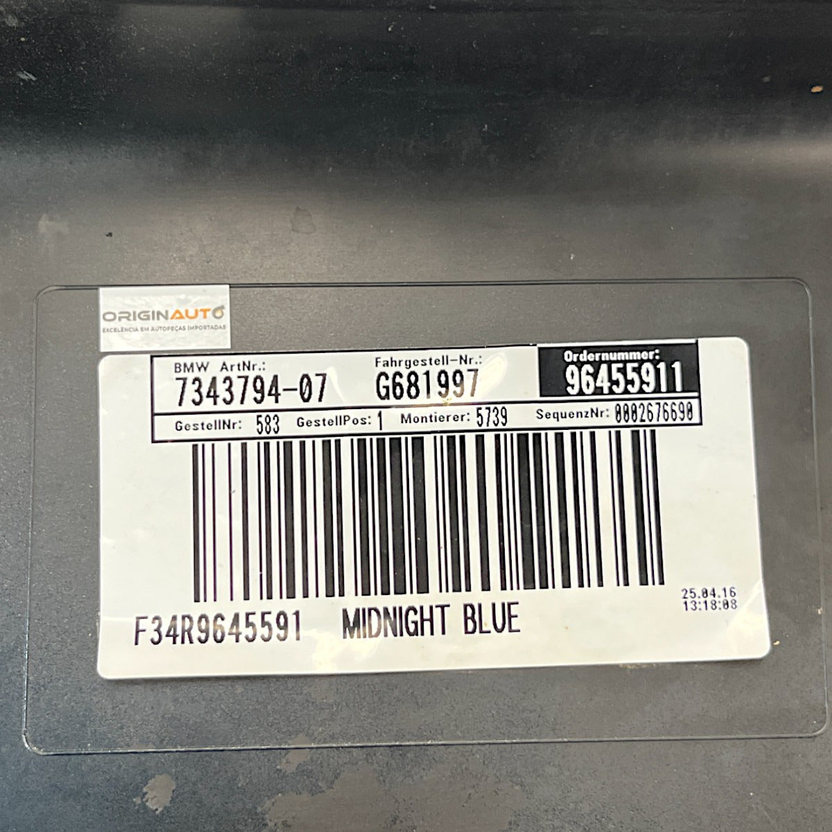 Caixa Ar Spoiler BMW 320i GT 2015 2016 2017 Lateral Direita