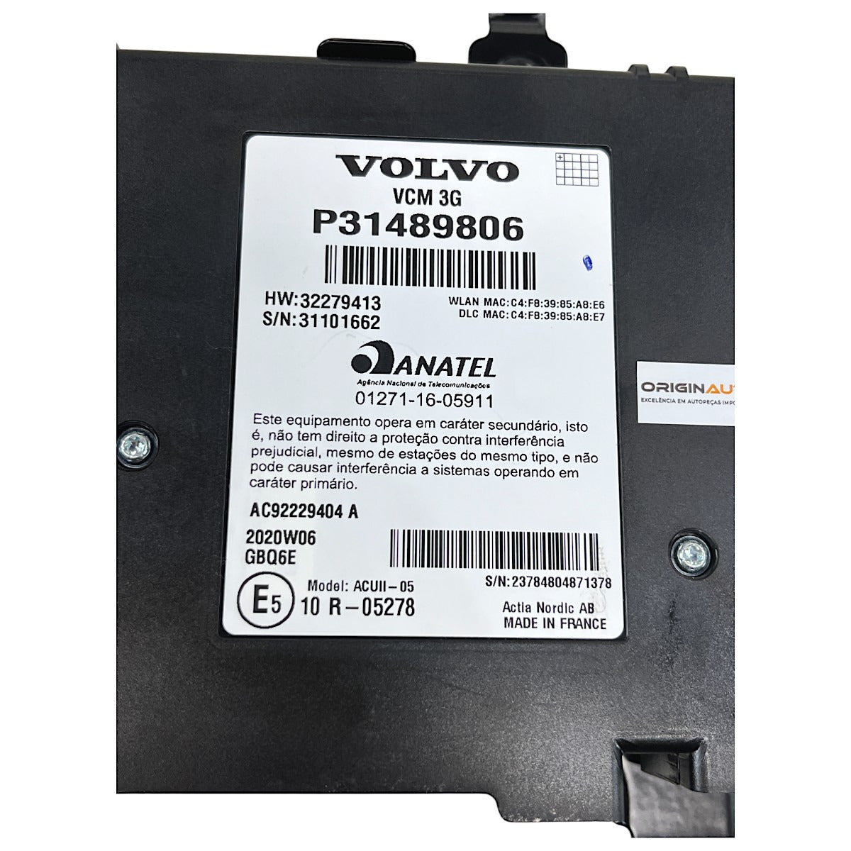 Módulo Central VCM Carroceria Volvo XC90 T6 2020 P32279413