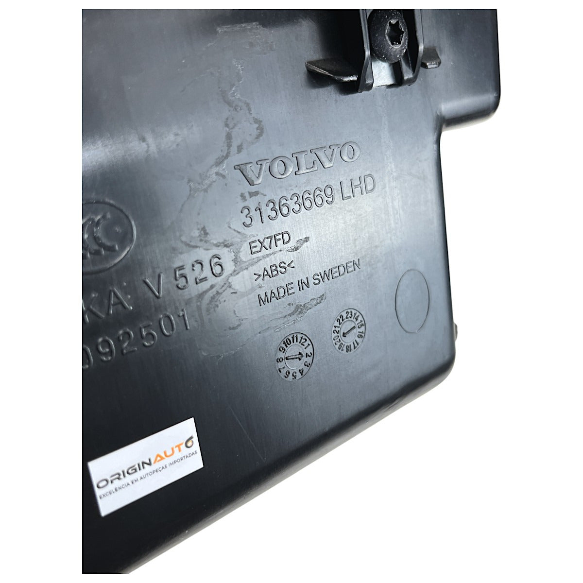 Porta Luva Painel Volvo XC90 2019 2020 2021 2022 Preto