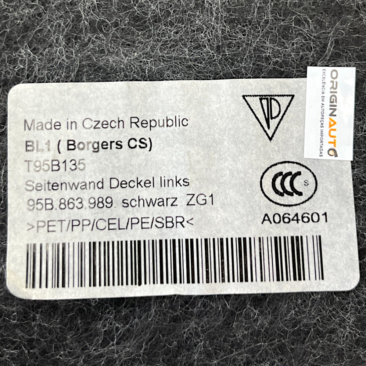 Forro Porta Mala Porsche Macan 2016 2017 2018 Esquerdo 95B863989