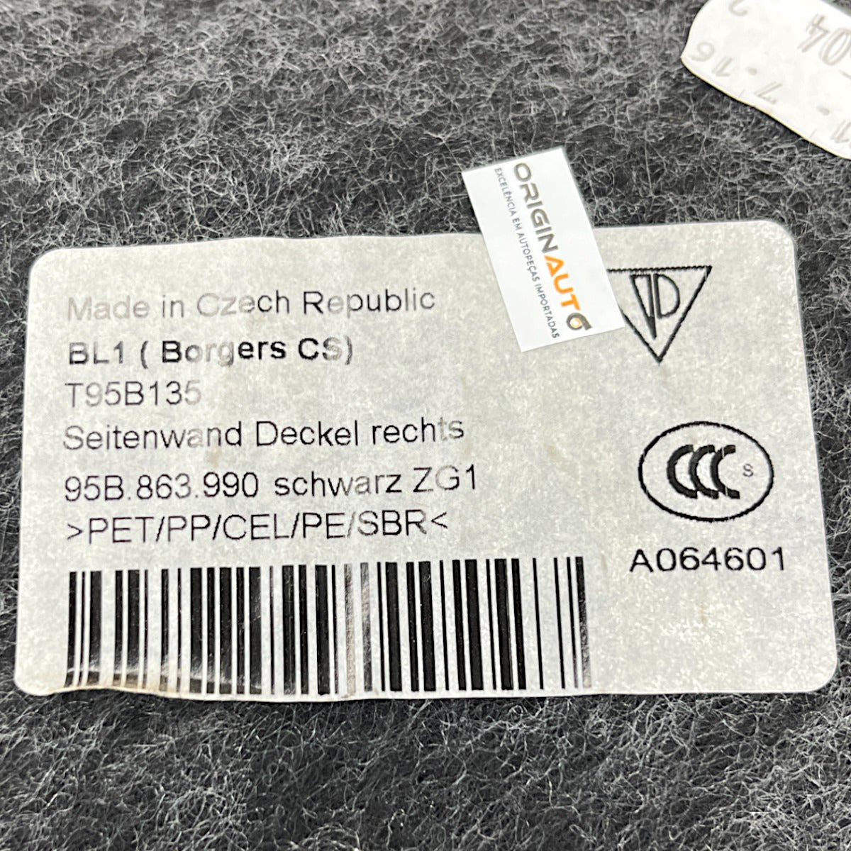 Forro Porta Mala Porsche Macan 2016 2017 2018 Direito