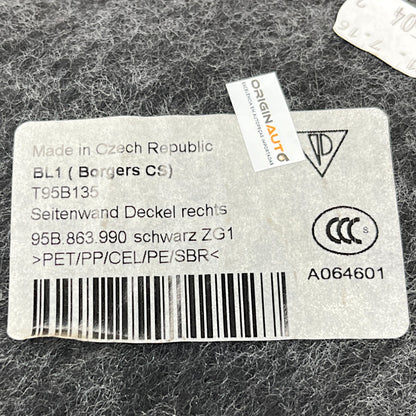 Forro Porta Mala Porsche Macan 2016 2017 2018 Direito