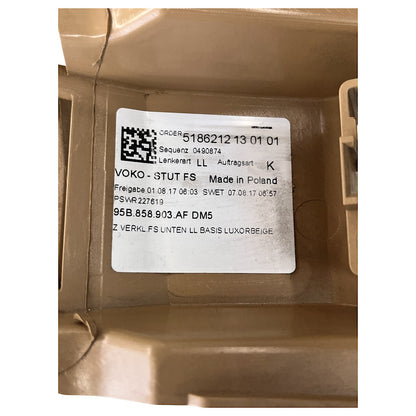 Acabamento Pé Motorista Painel Porsche Macan 2016 2017 2018