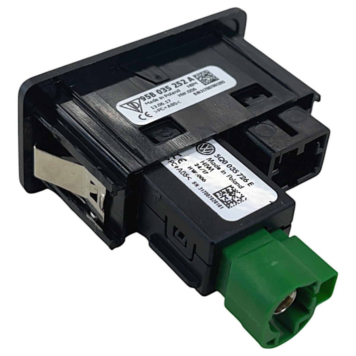 Entrada USB Aux Porsche Macan 2016 2017 2018 Console Braço