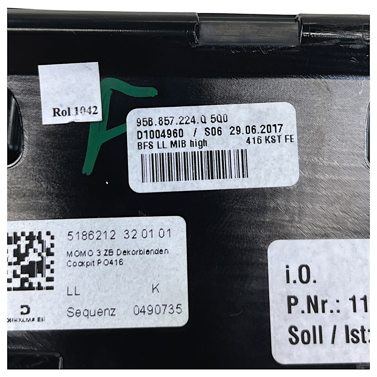 Moldura Painel Difusor Porsche Macan 2016 2017 2018 Carona