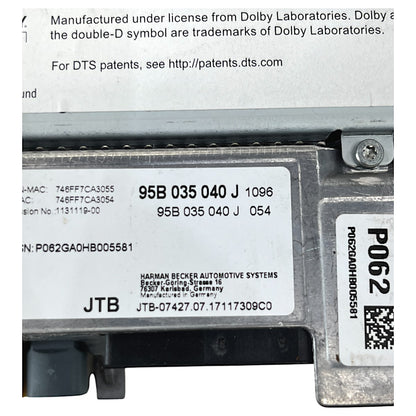 Central Multimídia Unidade CD SD Porsche Macan 2017 2018