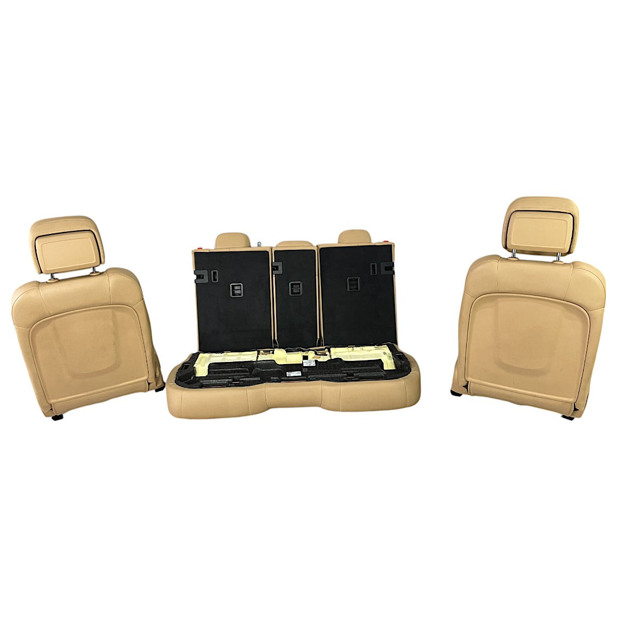 Jogo Bancos Porsche Macan 2016 2017 2018 Couro Camurça Bege