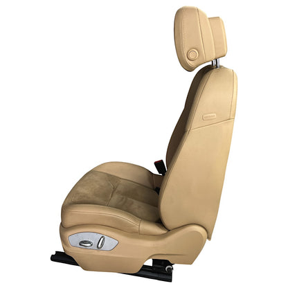 Jogo Bancos Porsche Macan 2016 2017 2018 Couro Camurça Bege