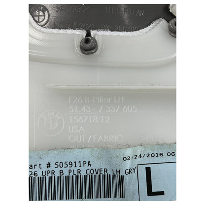 Moldura Coluna B BMW X4 2015 2016 2017 2018 Esquerda Cinto