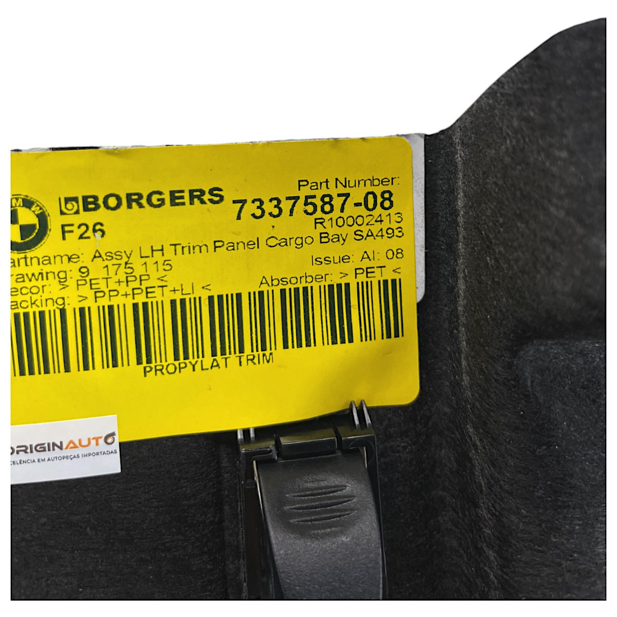 Forro Porta Mala BMW X4 28i 2015 2016 2017 2018 Esquerdo