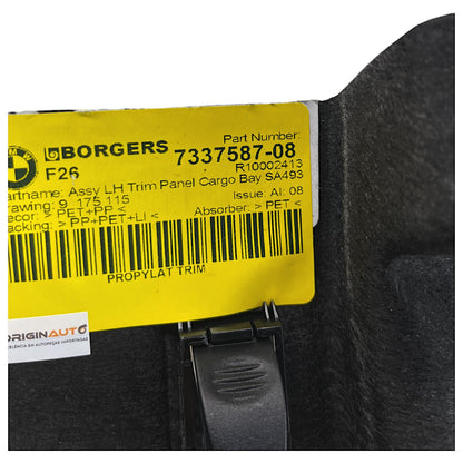 Forro Porta Mala BMW X4 28i 2015 2016 2017 2018 Esquerdo