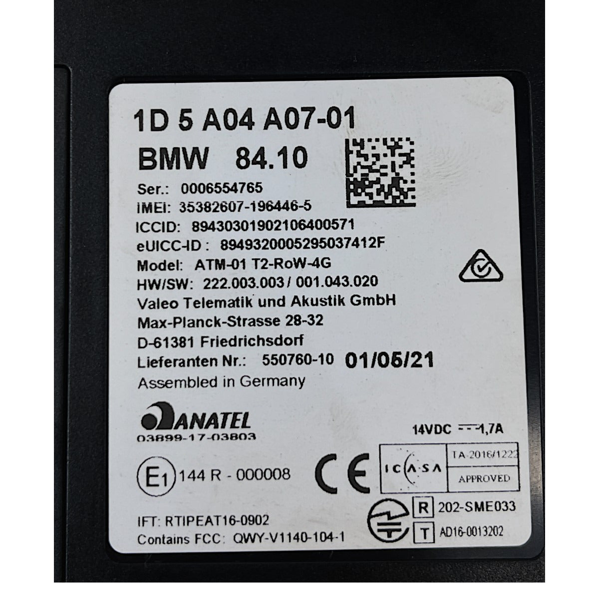 Módulo Bluetooth Telematic Mini Cooper S 2021 2022 2023