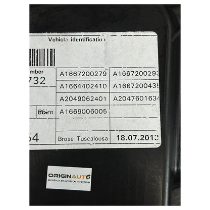 Máquina Vidro Mercedes GL 350 2014 2015 2016 Dianteira Direita