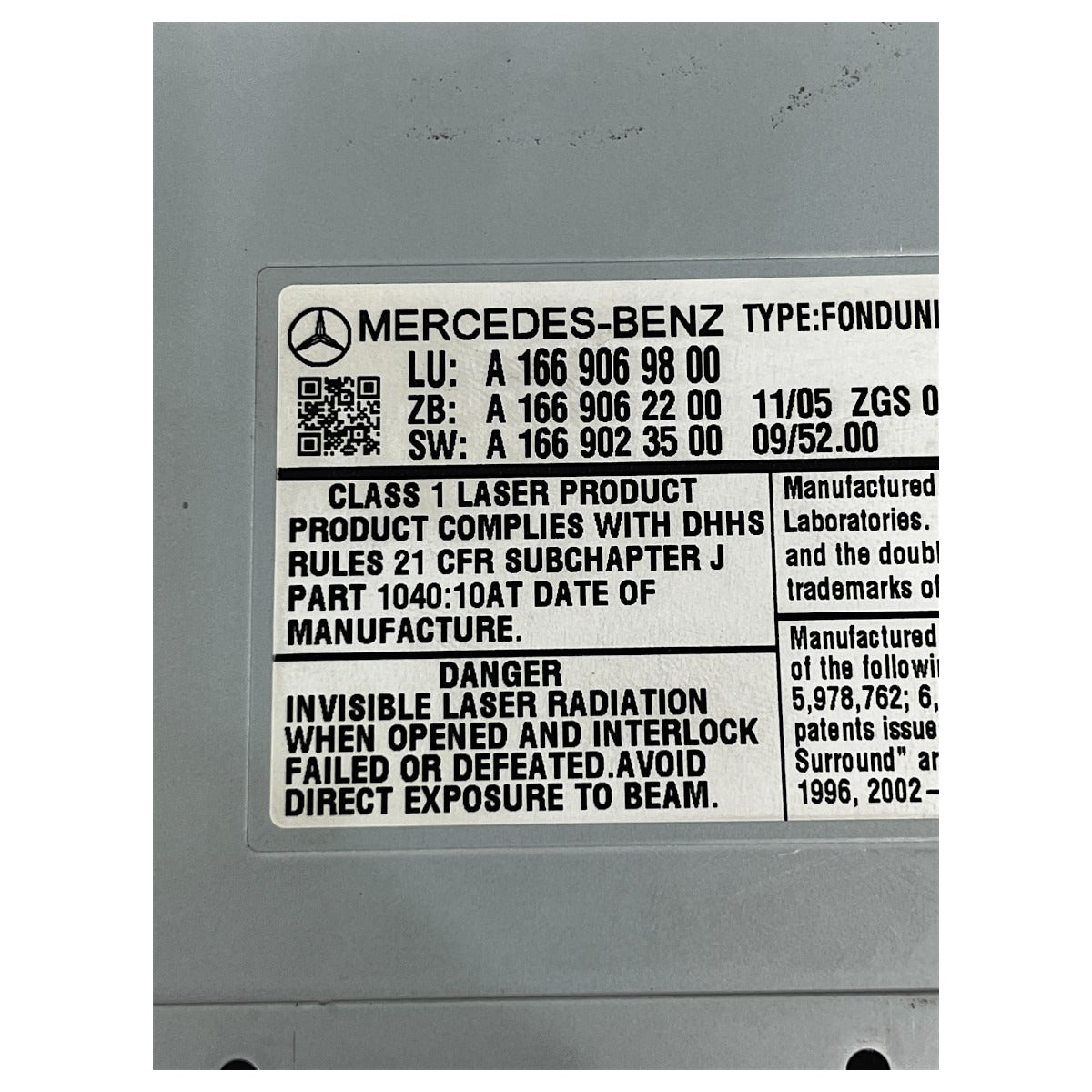 Dvd Video Player Mercedes Gl 350 2014 2015 Leitor Traseiro