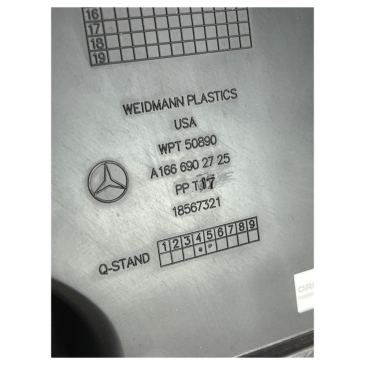 Moldura Coluna B Mercedes GL 350 2014 2015 Direita Inferior