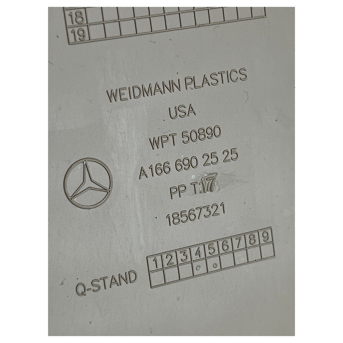 Moldura Coluna B Mercedes GL 350 2014 2015 Esquerda Inferior