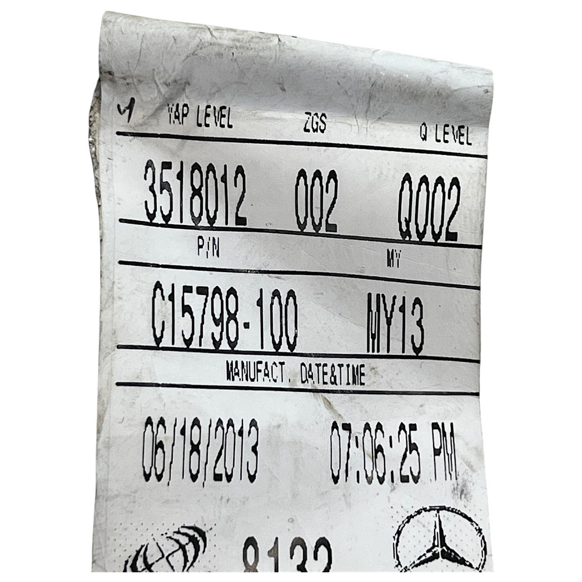 Chicote Porta Mercedes GL 350 2014 2015 Traseira Direita