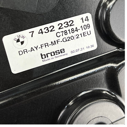 Máquina Vidro BMW 320i G20 2020 2021 2022 Dianteiro Direito