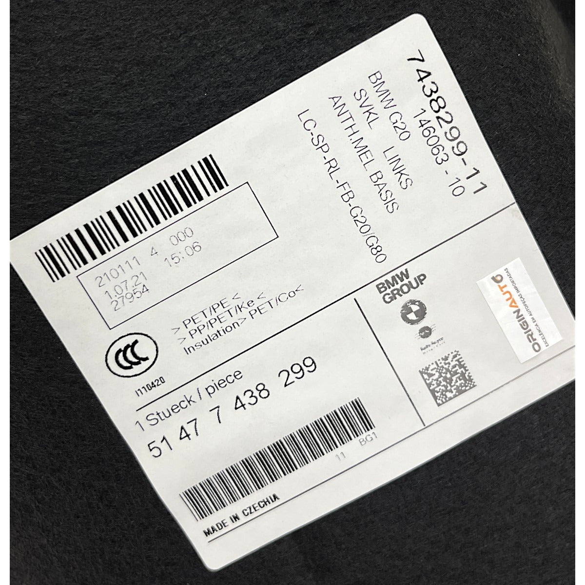 Forro Porta Mala BMW 320i M G20 2020 2021 2022 Esquerdo