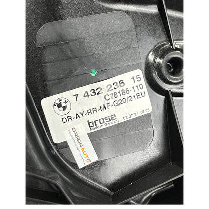 Máquina Vidro BMW 320i G20 2020 2021 2022 Traseiro Direito