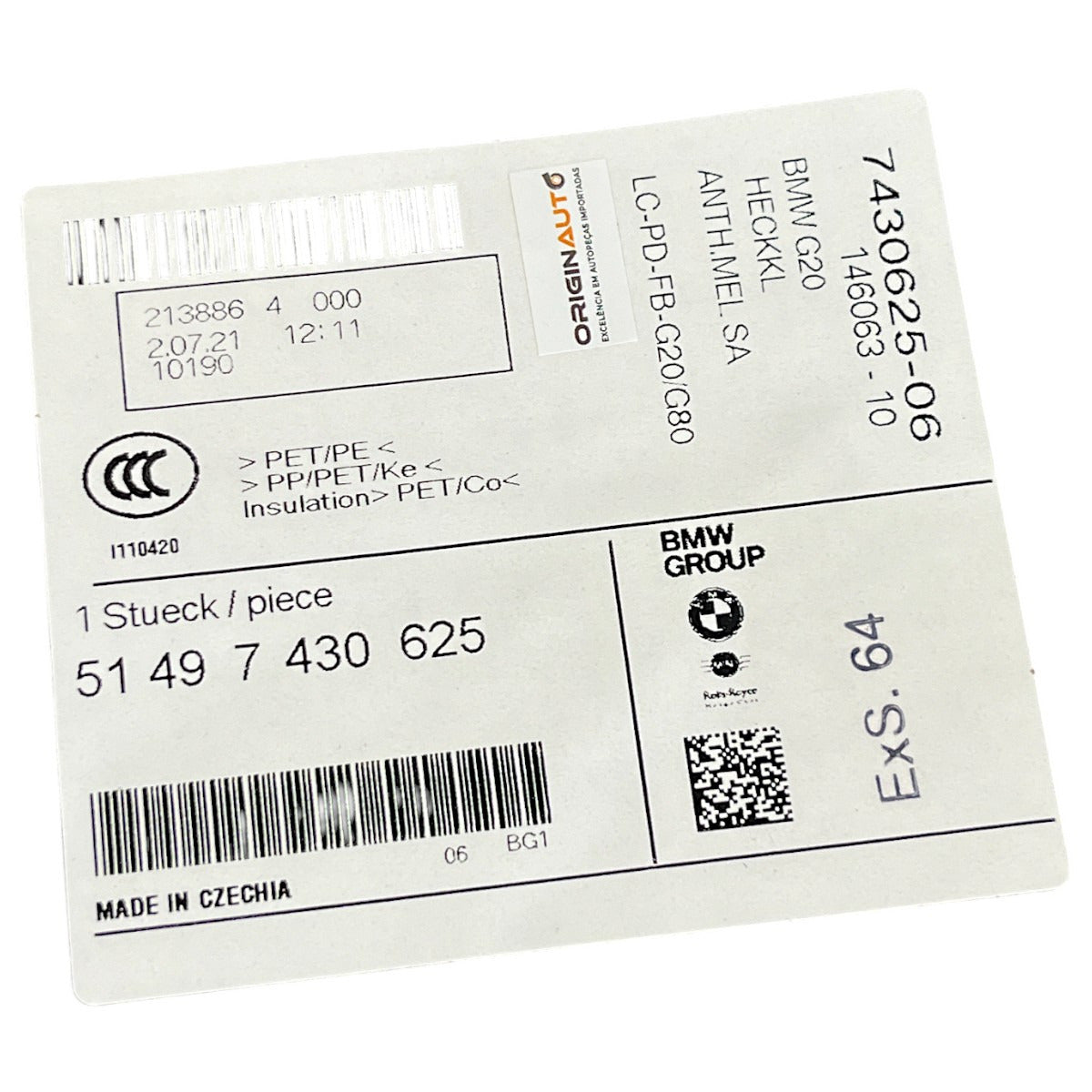 Forro Tampa Traseira BMW 320i G20 2020 2021 2022 Tapete