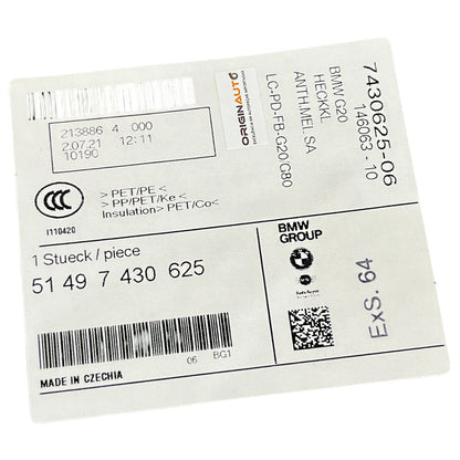 Forro Tampa Traseira BMW 320i G20 2020 2021 2022 Tapete