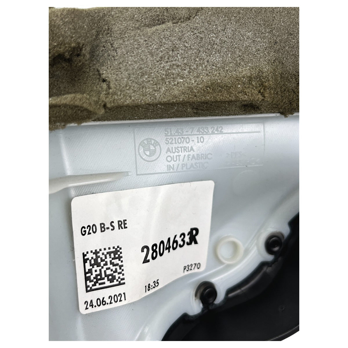 Moldura Coluna Cinto BMW 320i G20 2020 2021 2022 Direita