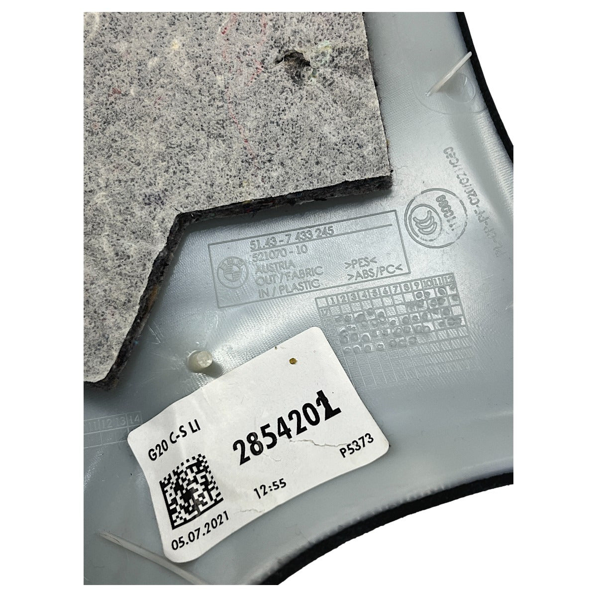 Moldura Coluna C BMW 320i 2020 2021 2022 Traseiro Esquerdo